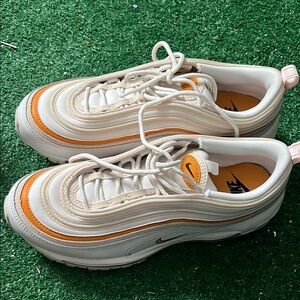 Nike Air Max 97 White Orange Stripe Sneakers